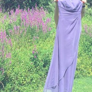 Purple strapless dress/Mari Lee by Madeline Gardner